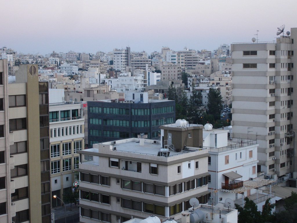 Dense apartment blocks in Nicosia, Cyprus, off-plan property development