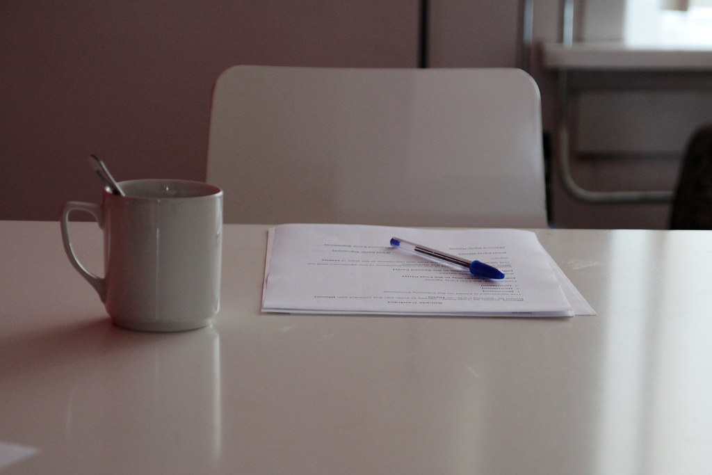 A property contract document on a desk