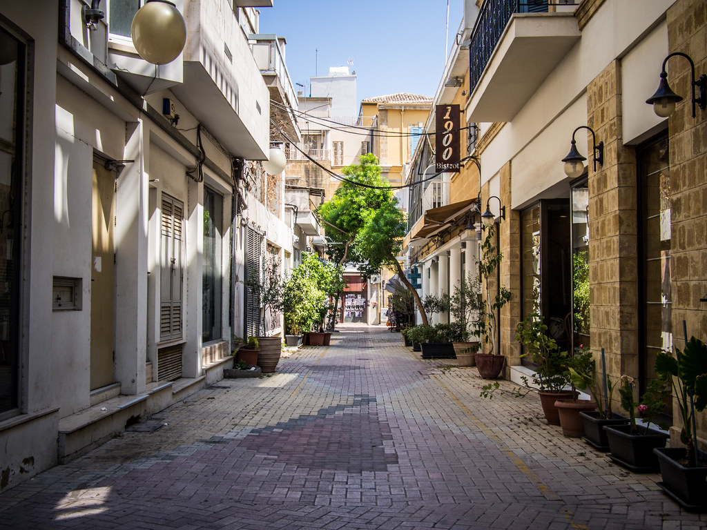 Streets of old Nicosia, Cyprus illustrating monthly costs and breakeven