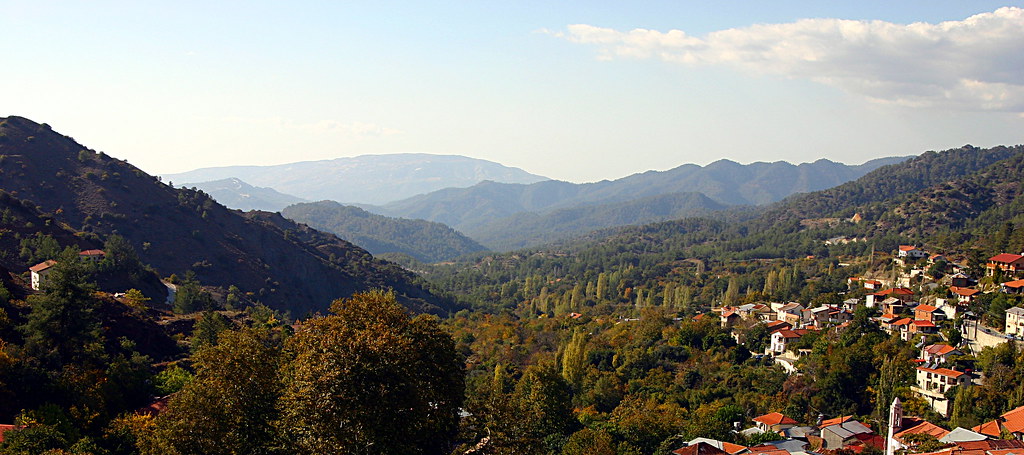 Phini village in the Troodos wine country, Cyprus