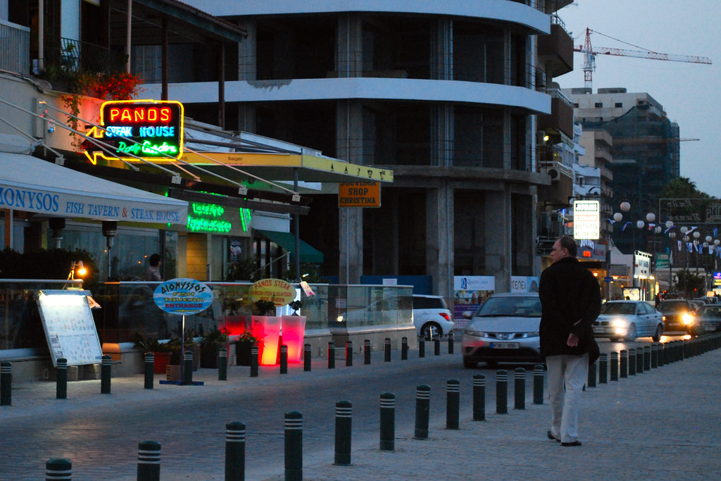 Street scene in Larnaca, Cyprus