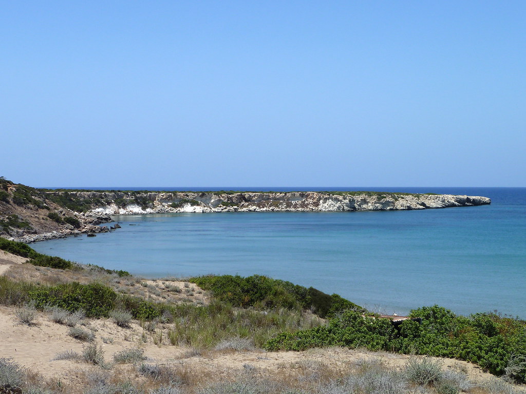 Remote Lara Bay on the Akamas peninsula, Cyprus, a protected turtle nesting beach