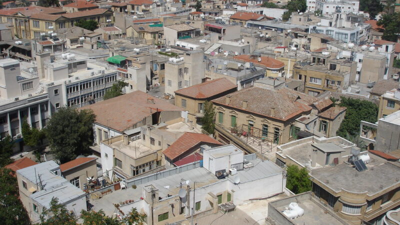 View over the old city quarter of Nicosia, the capital of Cyprus