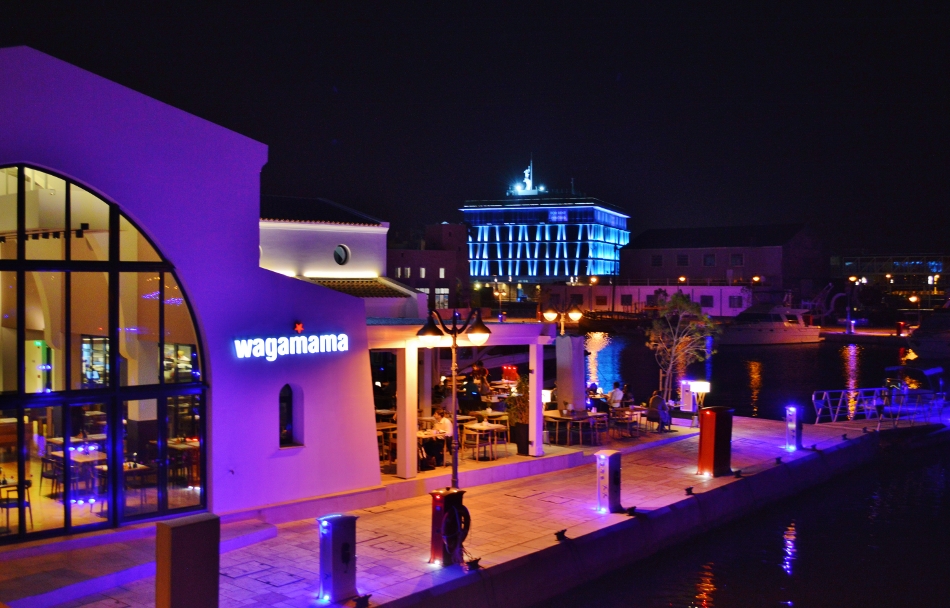 Modern buildings at Limassol marina, Cyprus
