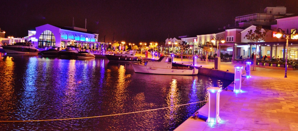 Modern apartment buildings at Limassol marina, Cyprus