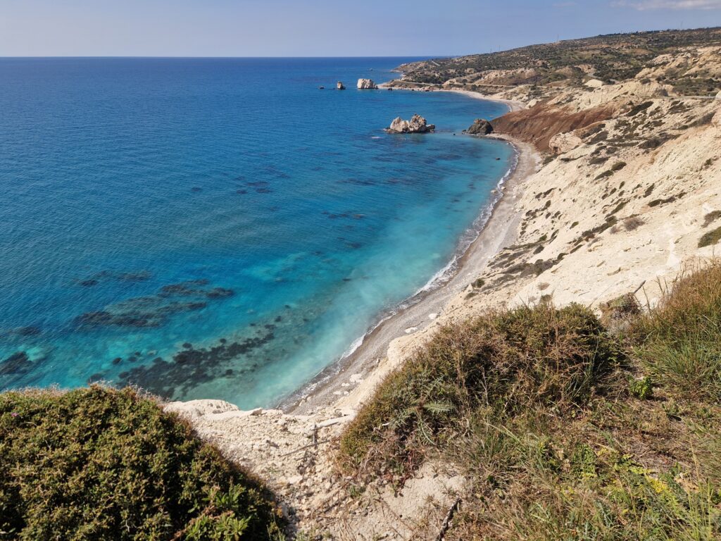 Coastal road near Aphrodite's Rock, Paphos, Cyprus