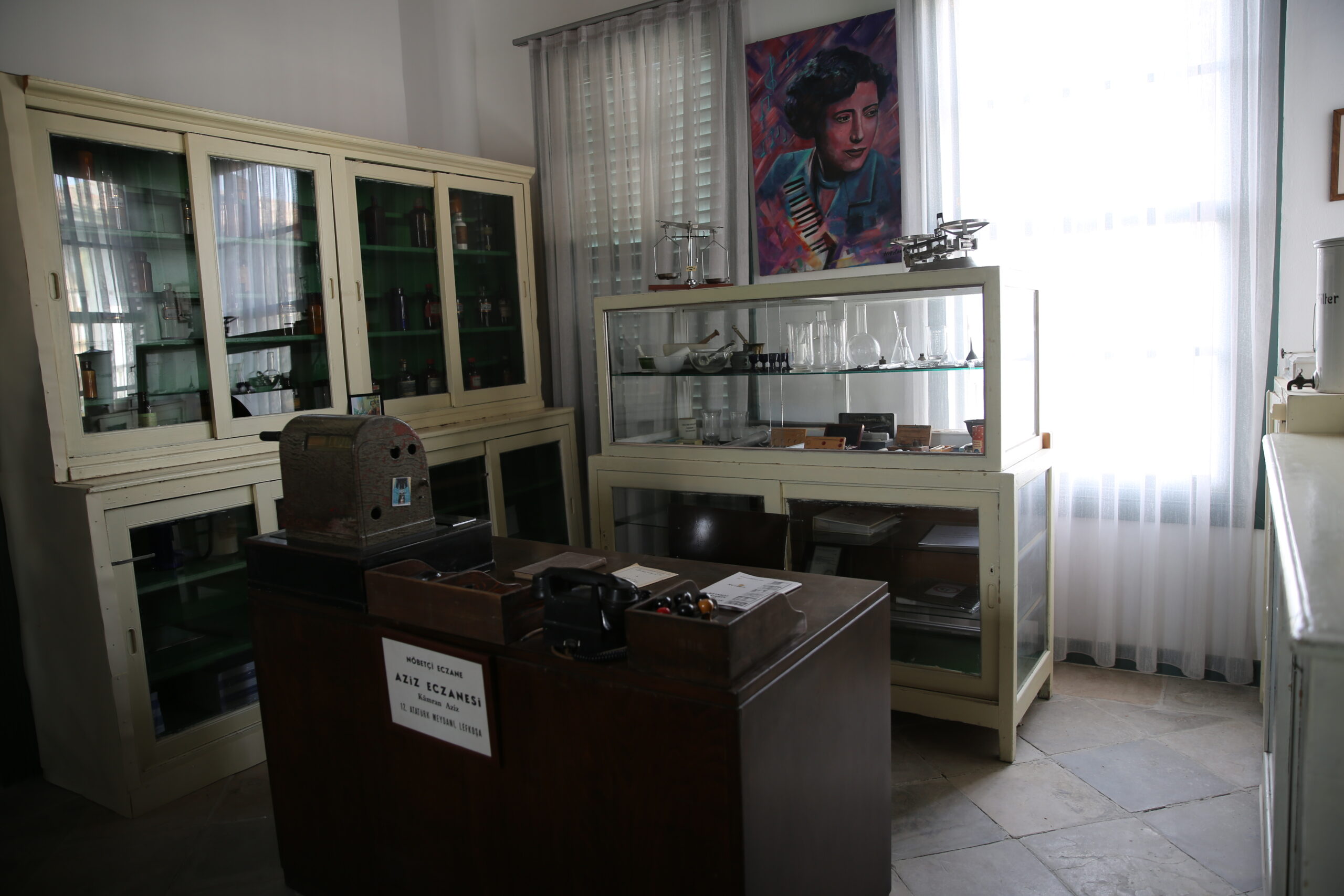 Pharmacy display at the Pharmacy Museum in Nicosia, Cyprus